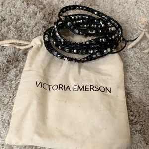 Victoria Emerson black sparkle wrap bracelet